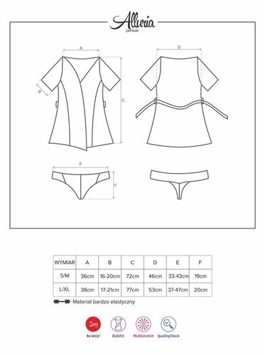 Uwodzicielski Peniuar i Stringi - Obsessive Alluria S/M na Arena.pl