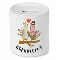 Skarbonka Dla Dziewczyny Gołąbeczki Prezent Z Nadrukiem Ze Zdjęciem