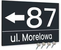 NUMER DOMU ZE STRZAŁKA TABLICA ALUMINIOWA ADRESOWA
