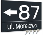 NUMER DOMU ZE STRZAŁKA TABLICA ALUMINIOWA ADRESOWA