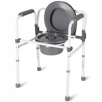 KRZESŁO TOALETOWE WC TOALETA PRZENOŚNA STABILNA SEDES POMOC DLA SENIORA MED