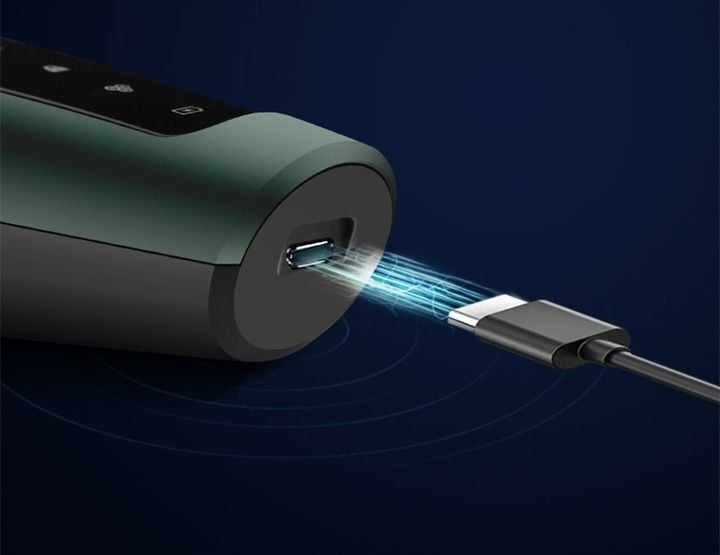 GOLARKA MĘSKA TRYMER MASZYNKA DO BRODY GŁOWY 3W1 ZIELONA Z AKUMULATOREM zdjęcie 3