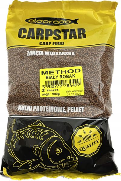 Carpstar Feeder Method Pellet 900g 2mm Biały robak zdjęcie 1