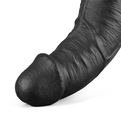 10.5" real softee rechargeable tpe vibrating dildo(black) na Arena.pl
