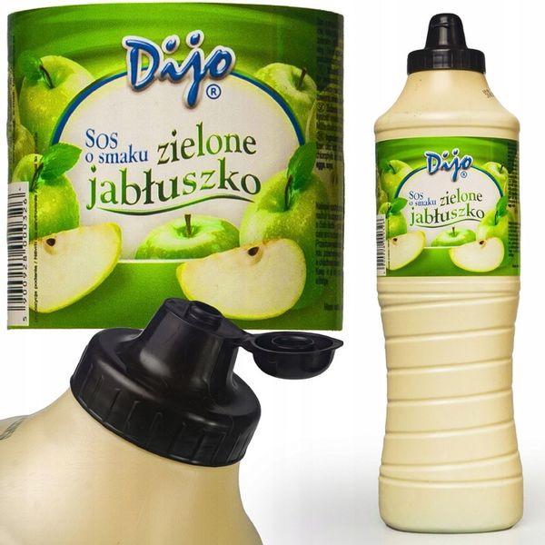 Sos Polewa do Lodów DIJO Topping 1kg JABŁKOWY Zielone Jabłko 1 LITR zdjęcie 2