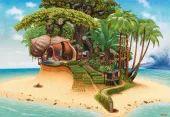 PUZZLE 1000 UKŁADANKA ZATOKA STATEK JACHT MIASTO PORTOFINO WŁOCHY 9+ CASTOR