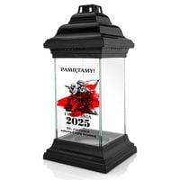 ZNICZ PATRIOTYCZNY czarny LAMPION z NADRUKIEM, DEDYKACJA, LED