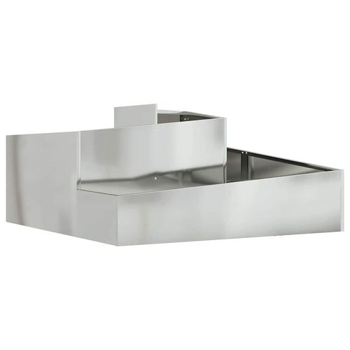 Doniczka ogrodowa Srebrny 100 x 100 x 50 cm Stal galwanizowana na Arena.pl