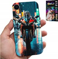 ETUI DO IPHONE XR - MOTOR, MOTOCYKLE JEDNOŚLAD WZORY + SZKŁO