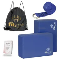 ZESTAW KOSTKI 2 SZT + PASEK DO JOGI WYTRZYMAŁY DO ĆWICZEŃ KOSTKA X2 FIT.ME