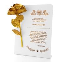 Prezent na Emeryturę Wieczna Róża na Pożegnanie Odejście Koleżanki z Pracy