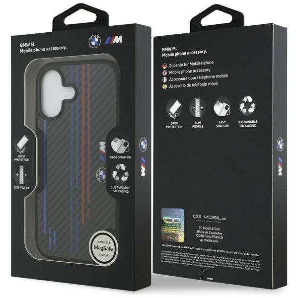 Etui BMW M Kevlar Lines & Logo MagSafe do iPhone 17 czarny zdjęcie 7