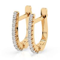 kolczyki z żółtego srebra 925 z diamentem (brylantem) 0,18 ct lab