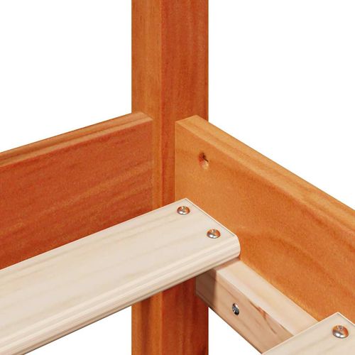 Rama łóżka bez materaca, woskowy brąz, 135x190 cm, lita sosna na Arena.pl