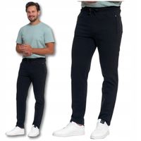 Spodnie Dresowe Bawełniane Męskie z Kieszeniami Prosta Nogawka MORAJ 2XL