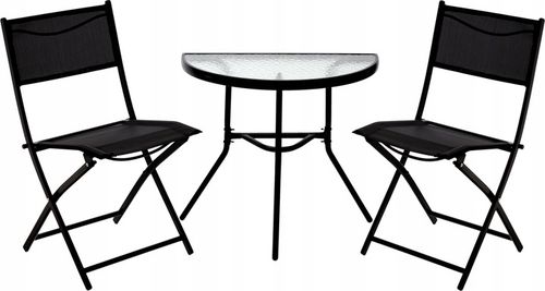 ZESTAW MEBLI BALKONOWYCH DO OGRODU 2x KRZESŁA SKŁADANE + STÓŁ na Arena.pl
