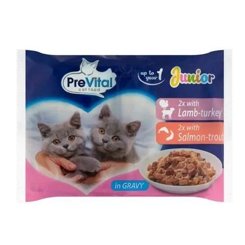 KARMA MOKRA DLA KOTA PREVITAL JUNIOR 52 X 100G SASZETKI DLA KOCIĄT MIX na Arena.pl