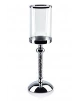 świecznik chantal  srebrny 37,5x12cm | HTRD6886