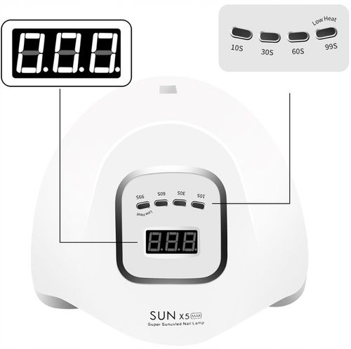 Lampa Do Paznokci Manicure Profesjonalna Mocna UV/LED SUN x5 Max 80W na Arena.pl