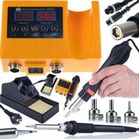 STACJA LUTOWNICZA 2W1 LUTOWNICA HOT-AIR MOCNA ROSFIX ORANGE HUSKY MOC 660W