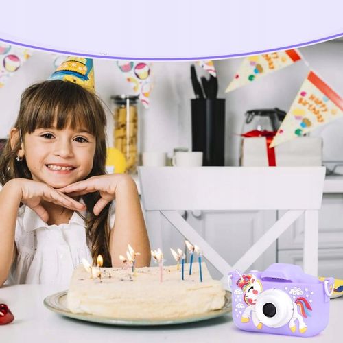 APARAT CYFROWY DLA DZIECI JEDNOROŻEC 48Mpx SELFIE KAMERA+KARTA 32GB MENU PL na Arena.pl