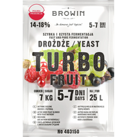 Biowin  Drożdże gorzelnicze Turbo Fruit  5-7 dni, 40 g Nastawy Owocowe