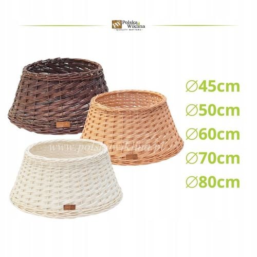 OSŁONA NA STOJAK POD CHOINKĘ WIKLINOWA Ø 45CM NATURALNA na Arena.pl