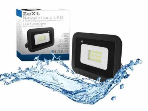 Naświetlacz LED 10W czujnik ruchu MV halogen IP65 na Arena.pl