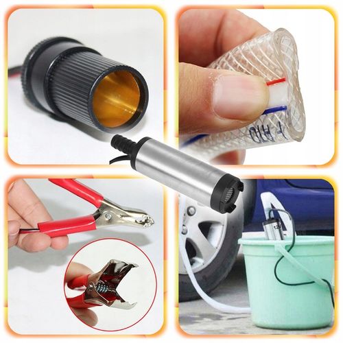 MOCNA ELEKTRYCZNA POMPKA DO SPUSZCZANIA PALIWA OLEJU WODY ROPY 12V POMPA na Arena.pl