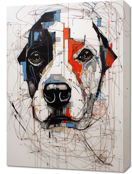 Obraz 50x70cm Przyrysowany Psiak zdjęcie 1