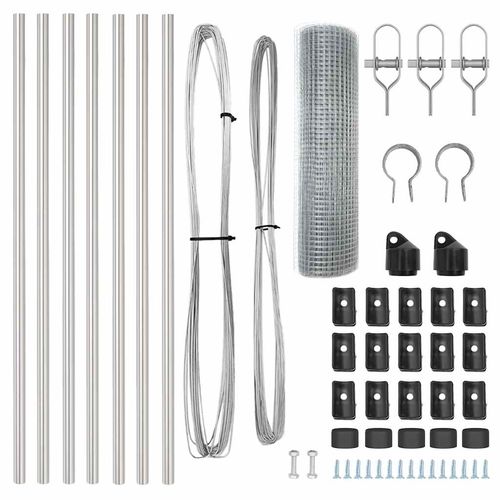 Ogrodzenie z słupkami Srebrny 0.8 x 10 m Stal na Arena.pl