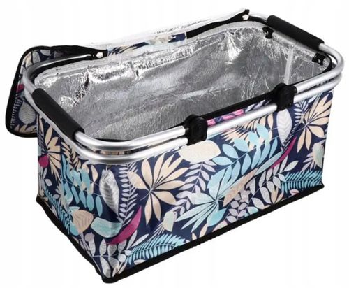 KOSZ PIKNIKOWY KOSZYK TERMICZNY NA PIKNIK ZAKUPY SKŁADANY TORBA DUŻY na Arena.pl