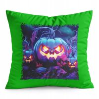 PODUSZKA ZIELONA PREZENT - HALLOWEEN