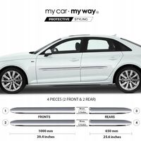 AUDI A4 B8 Sedan - Listwy CHROM na drzwi ochronne