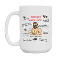 KUBEK "MÓJ KUBEK ZAJEBISTOŚCI" Wzór - Duży 450 ml