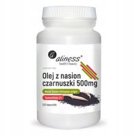 Suplement diety Aliness Olej z nasion czarnuszki 2% 500 mg 120 kapsułek
