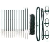 Ogrodzenie z słupkami Zielony 0.6 x 25 m Stal pokryta PCV