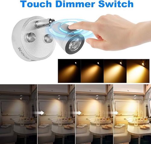 Lampka LED Ścienna 12 V Zestaw 2 szt Srebrne na Arena.pl