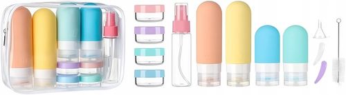 KOSMETYCZKA PODRÓŻNA POJEMNIKI DO SAMOLOTU BUTELKI ZESTAW PODRÓŻNY na Arena.pl