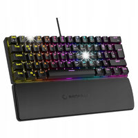 Klawiatura przewodowa Rampage PLOWERK60 gamingowa Rainbow LED czarna
