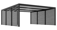 CarPort PREMIUM - Wiata samochodowa 6x5,7 Antracyt Zabudowa - TS1034