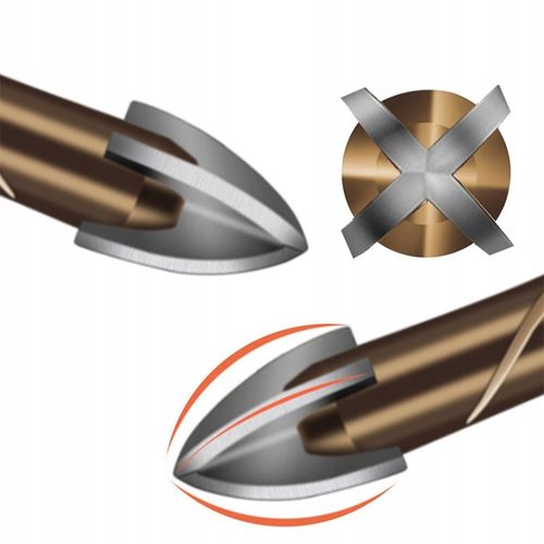 DUŻY ZESTAW WIERTEŁ WIERTŁA DO SZKŁA PŁYTEK CERAMIKI GRESU 7SZT na Arena.pl