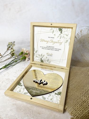 PODZIĘKOWANIE KOMUNIA DLA CHRZESTNYCH DZIADKÓW ZŁOTE SERCE PREZENT CHRZEST na Arena.pl