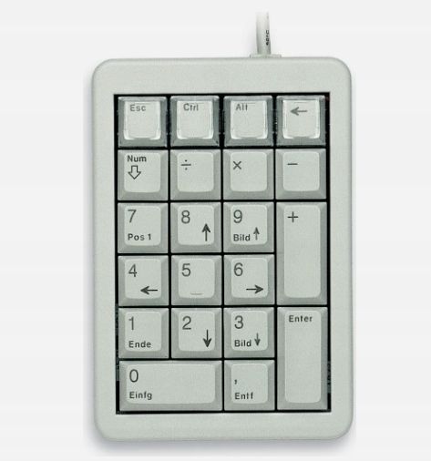 CHERRY TAS Keypad G84-4700 Corded DE-Layout hellgrau zdjęcie 1