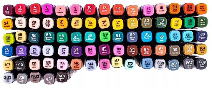 MARKERY FLAMASTRY PISAKI ALKOHOLOWE DWUSTRONNE PRO ZESTAW 80x 80SZT + TORBA zdjęcie 4