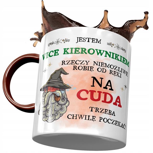 Kubek Bordowy Dla Vice Kierownika Na Cuda Z Nadrukiem Ze Zdjęciem zdjęcie 1
