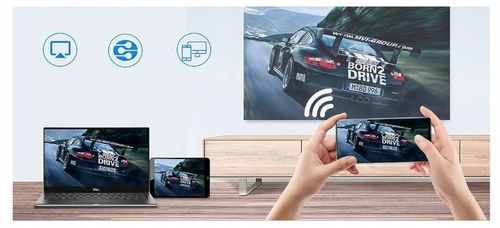Projektor Rzutnik Full HD 4K 12000lm WiFi Android + Torba + Kabel HDMI 1m na Arena.pl