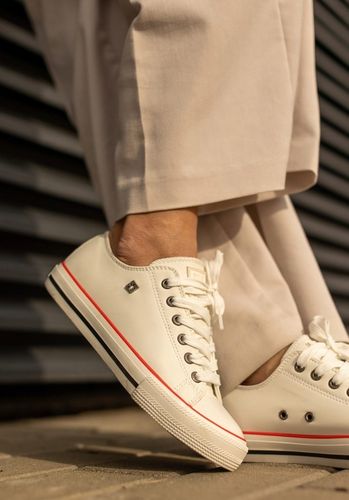 Buty Big Star OO274873 Damskie Białe Skórzane Klasyczne Sneakersy Trampki na Arena.pl