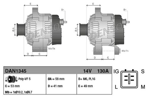 Alternator DENSO DAN1345 na Arena.pl