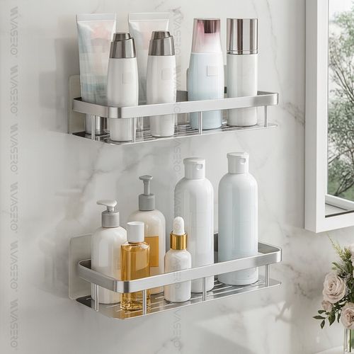 2x PÓŁKA POD PRYSZNIC wisząca samoprzylepna ścienna do łazienki prysznic na Arena.pl